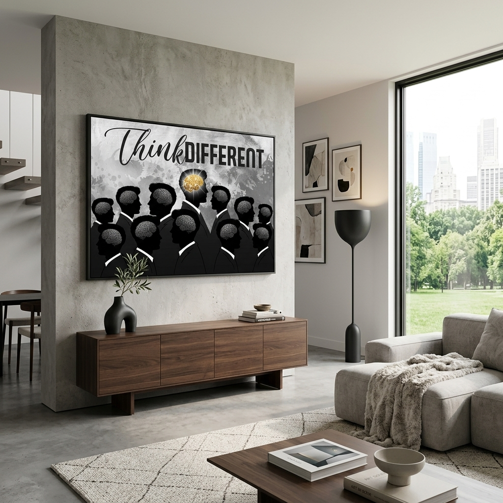 „DON'T STOP KEEP GOING“ – motivierender Kunstdruck auf Leinwand