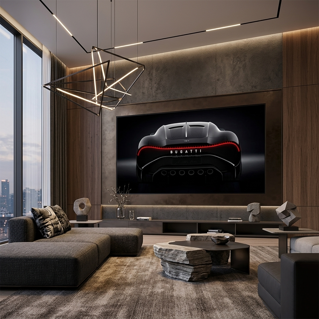 Leinwandbild „Bugatti“ auf schwarzem Hintergrund