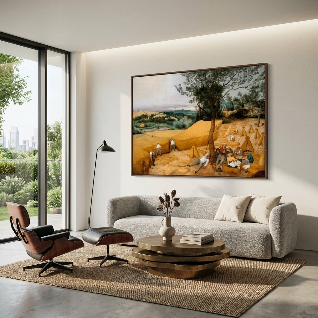 Reproduktion „Ernte“ von Pieter Bruegel, Reproduktion auf Leinwand, Kunstdruck