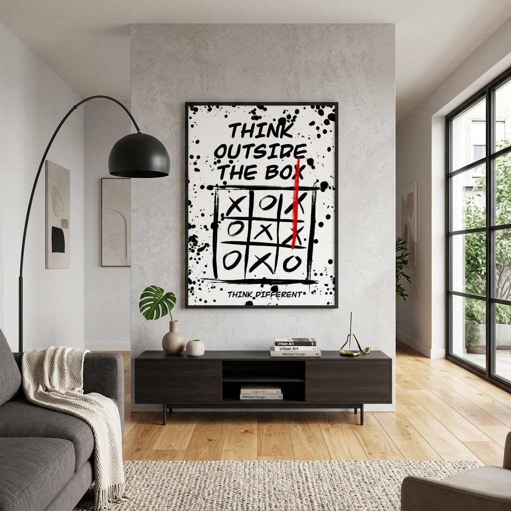 For motivation Think different Motivational Canvas Wall Art Print