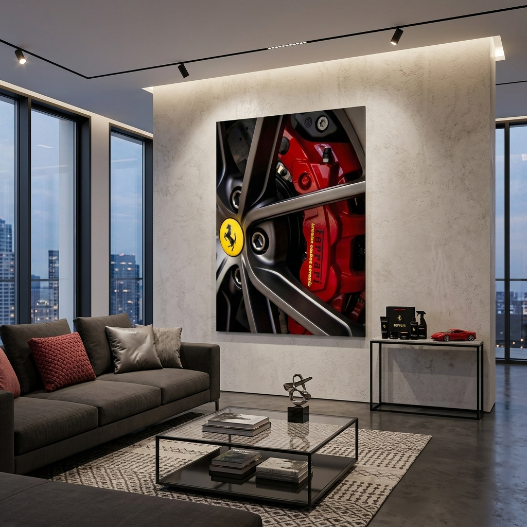 Leinwandbild „Ferrari-Radauto“
