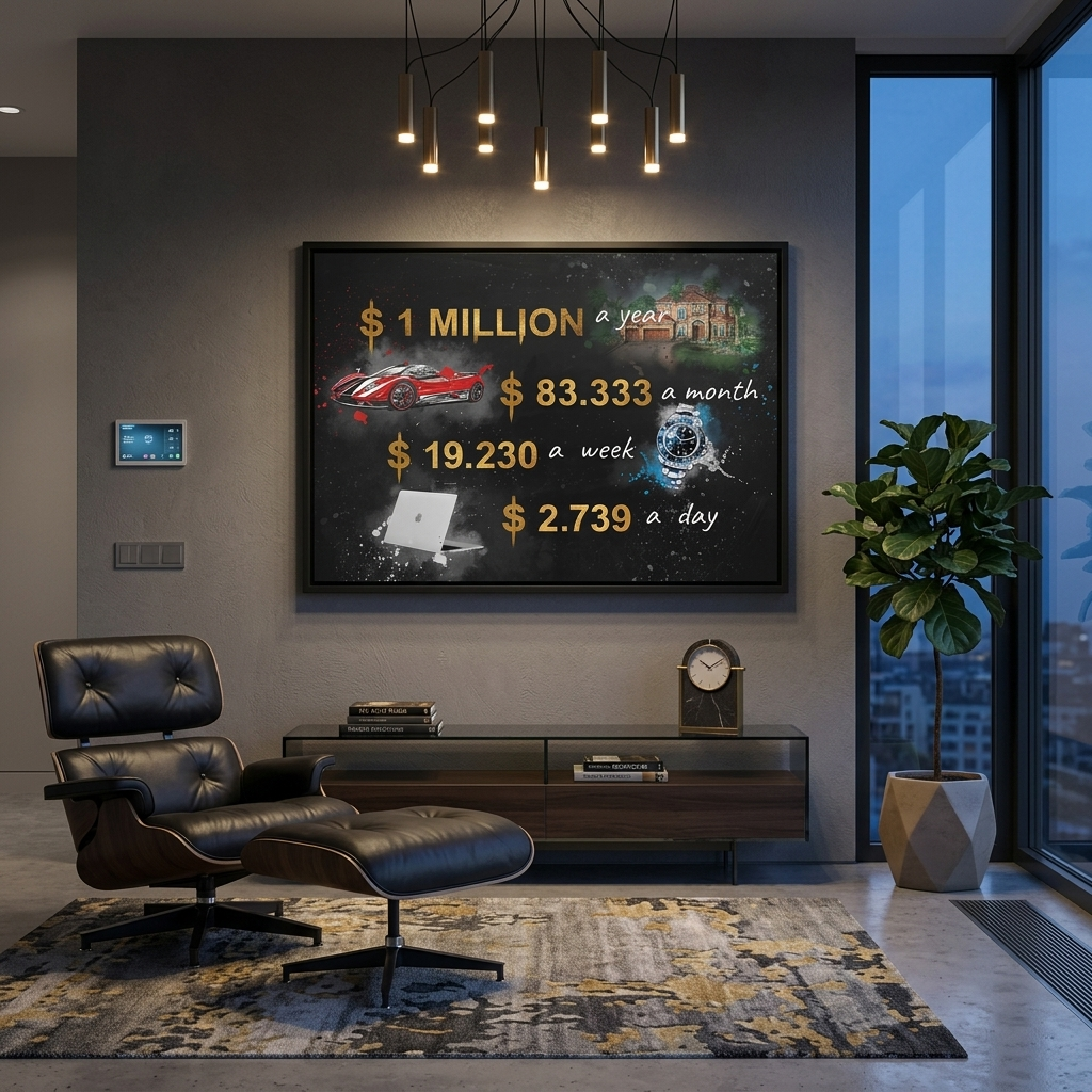 „DON'T STOP KEEP GOING“ – motivierender Kunstdruck auf Leinwand
