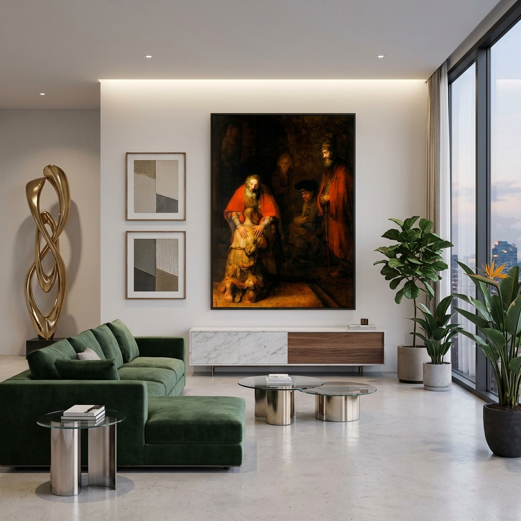 Reproduktion Die Rückkehr des verlorenen Sohnes Reproduktion Leinwand Wand Kunstdruck