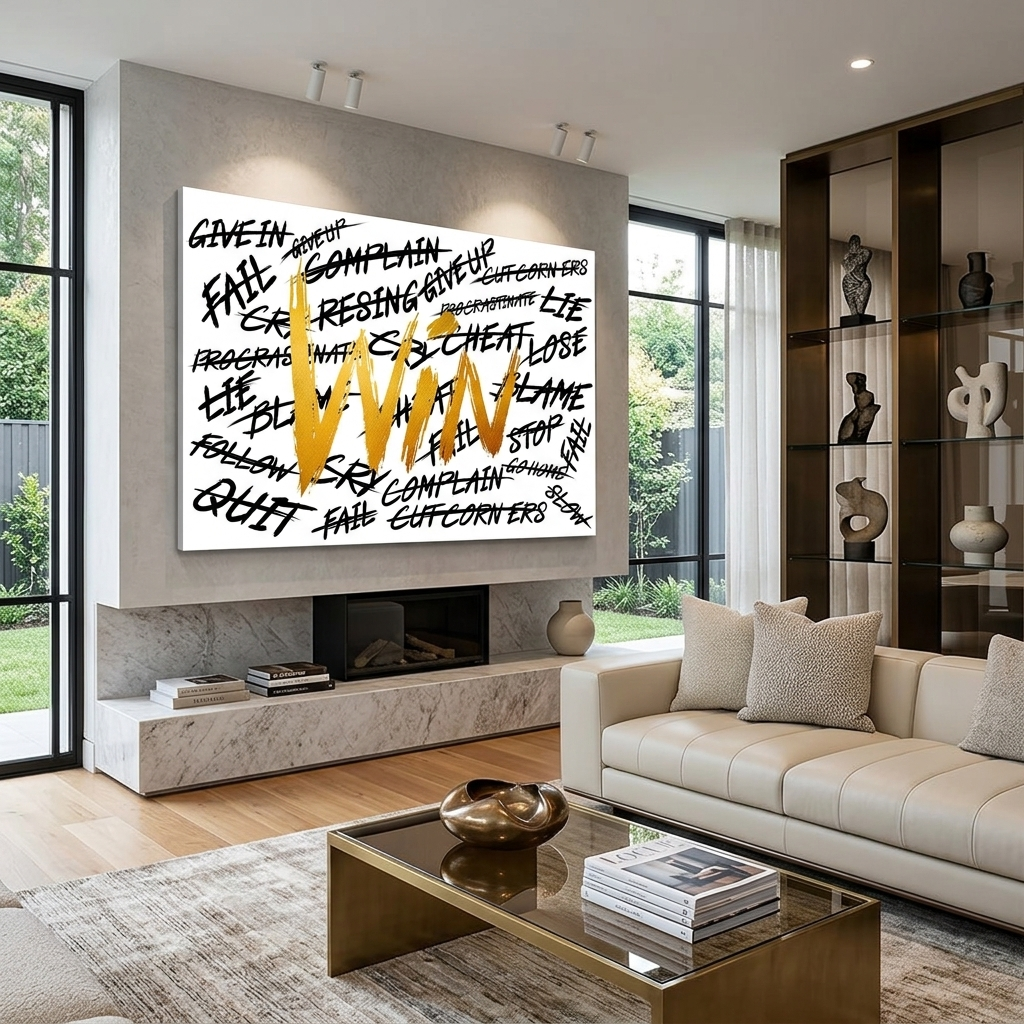 „DON'T STOP KEEP GOING“ – motivierender Kunstdruck auf Leinwand