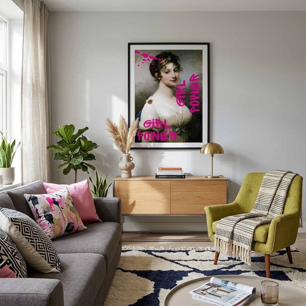 Kunstdruck auf Leinwand, Louise. Frauenpower