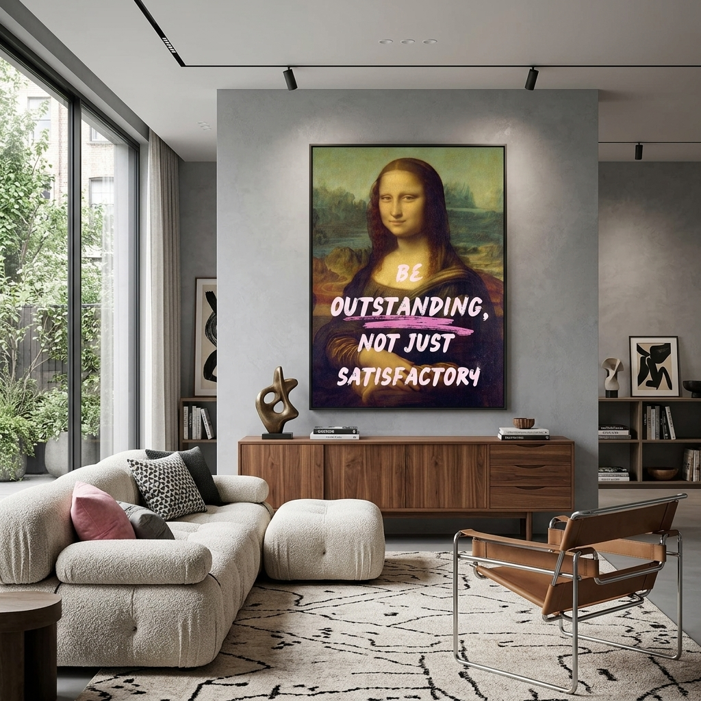 Kunstdruck auf Leinwand, „Seien Sie herausragend“