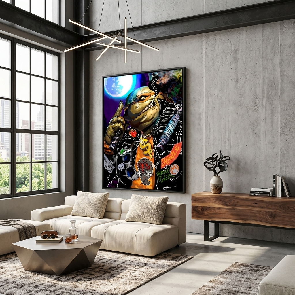 Cowabunga – Motivierender Kunstdruck auf Leinwand