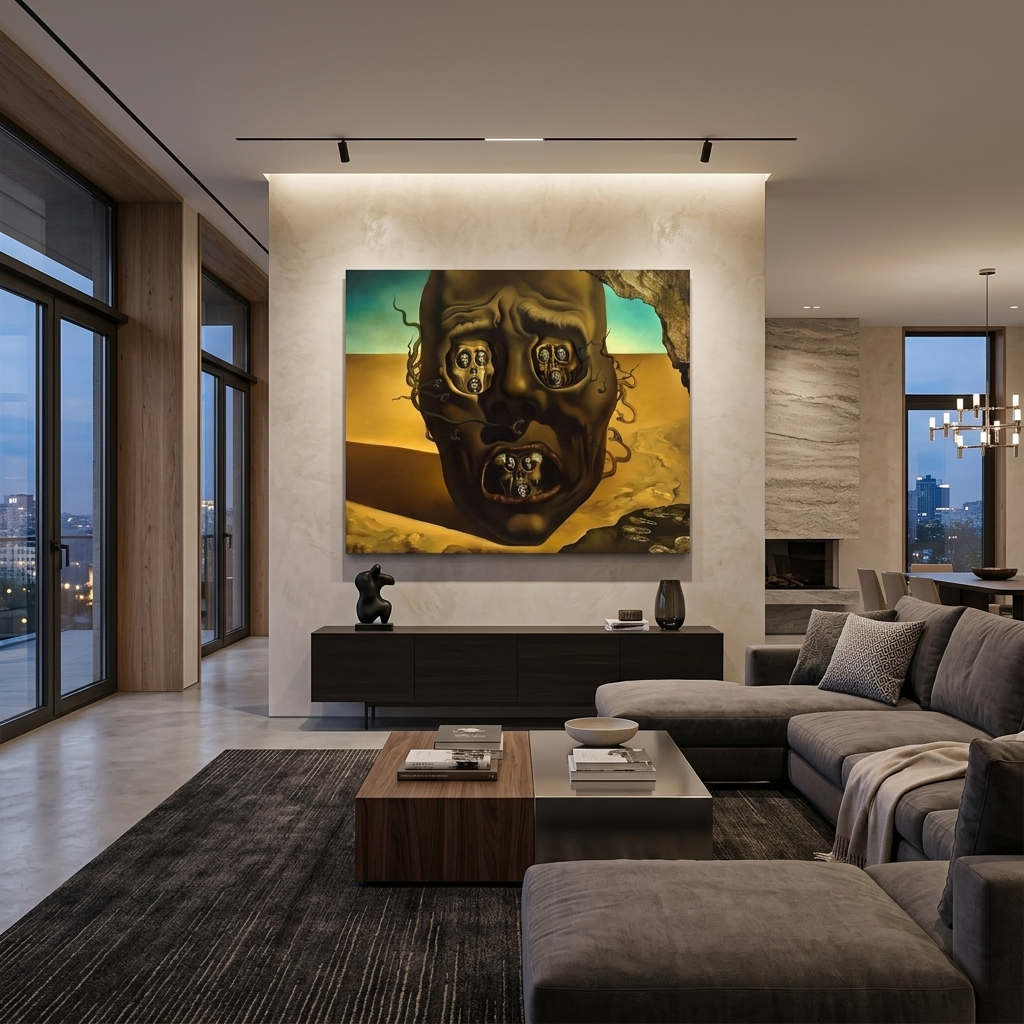 Reproduktion Das Gesicht des Krieges Reproduktion Leinwand Wand Kunstdruck