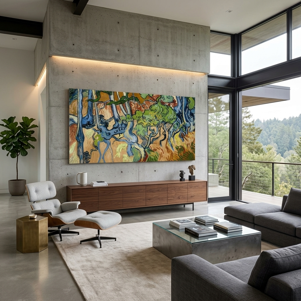 Reproduktion Baumwurzeln Reproduktion Leinwand Wand Kunstdruck