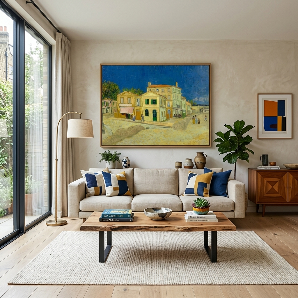 Reproduktion Gelbes Haus Reproduktion Leinwand Wand Kunstdruck
