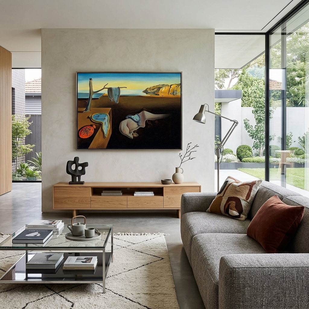 Reproduktion „Permanence of Memory“ von Salvador Dali, Reproduktion auf Leinwand, Wand-Kunstdruck