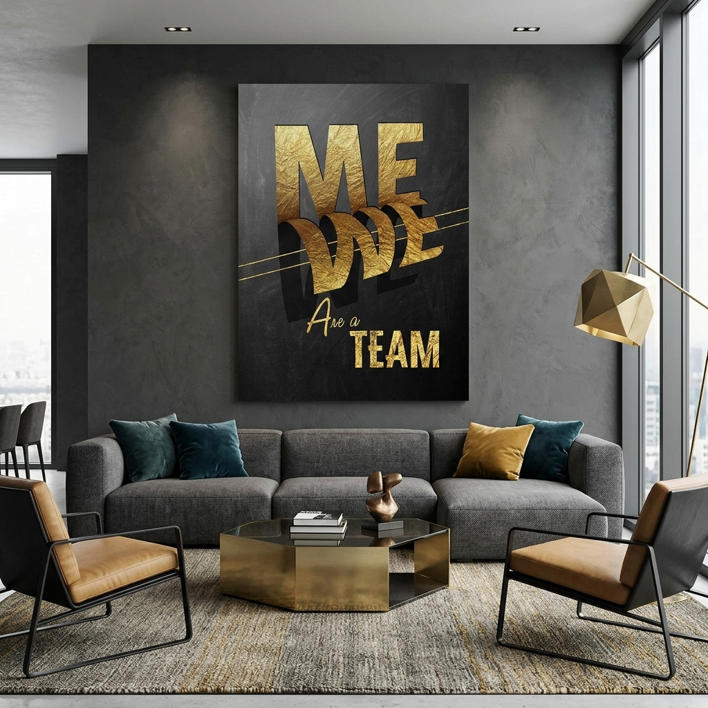 100 $ – Kunstdruck auf Leinwand mit Zeichnung auf schwarzen Lippen