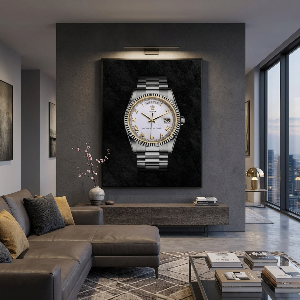 Zur Motivation Rolex Motivierender Kunstdruck auf Leinwand