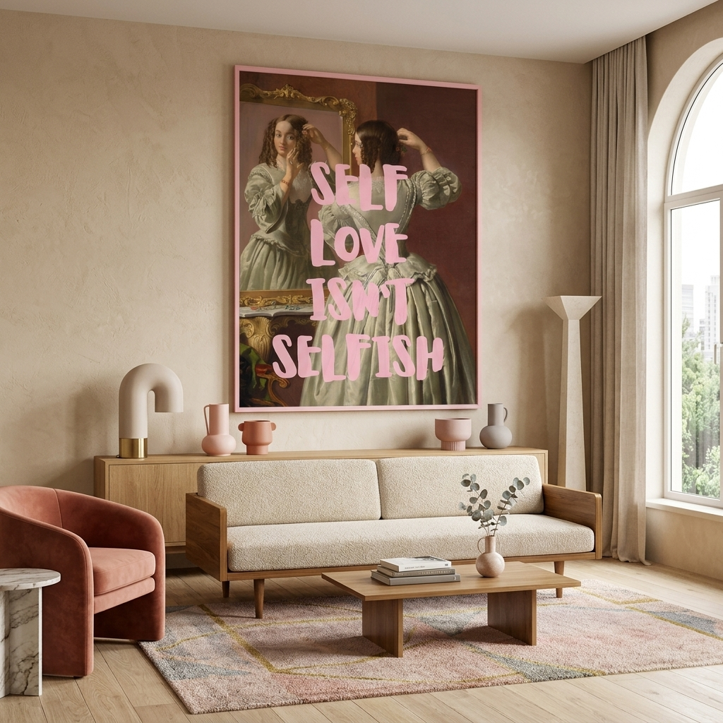 Kunstdruck auf Leinwand, Vanity Fair. Rette die Liebe.