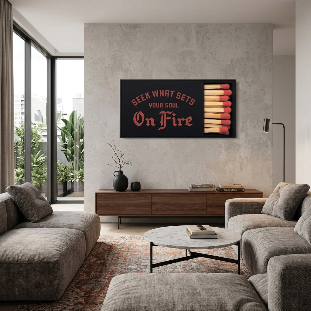 Zur Motivation Streichhölzer rot Motivations Leinwand Wand Kunstdruck