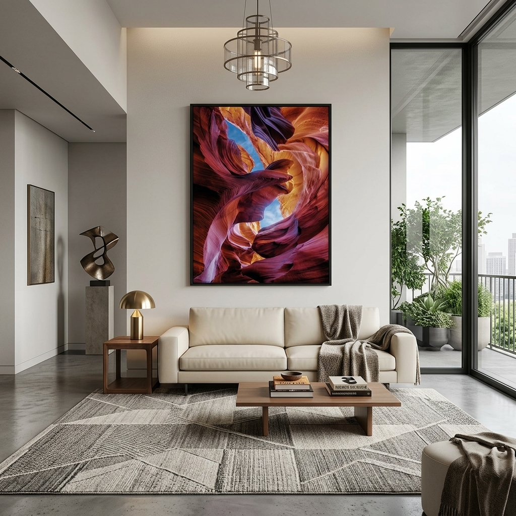 Leinwandbild „Rainbow Rocks“, abstrakter Kunstdruck
