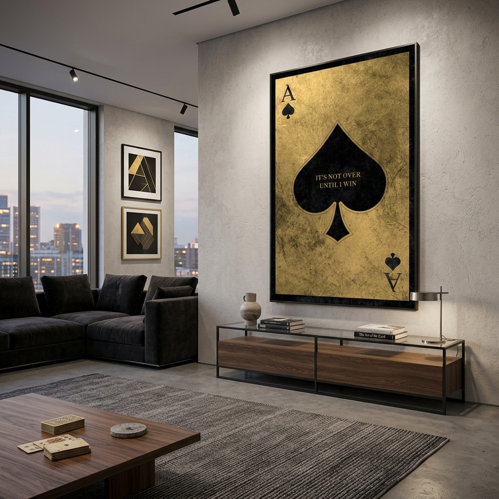 Goldenes Ass von Chirwa, motivierender Kunstdruck auf Leinwand