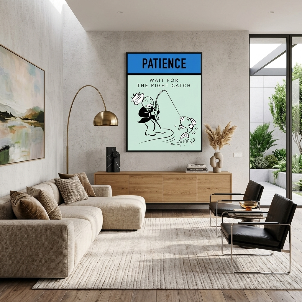 Monopoly Patience Canvas Wall Art Print