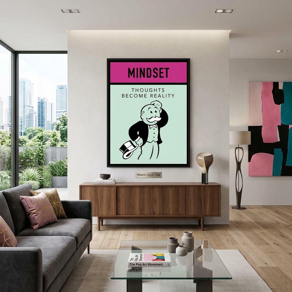 Monopoly Mindset Canvas Wall Art Print