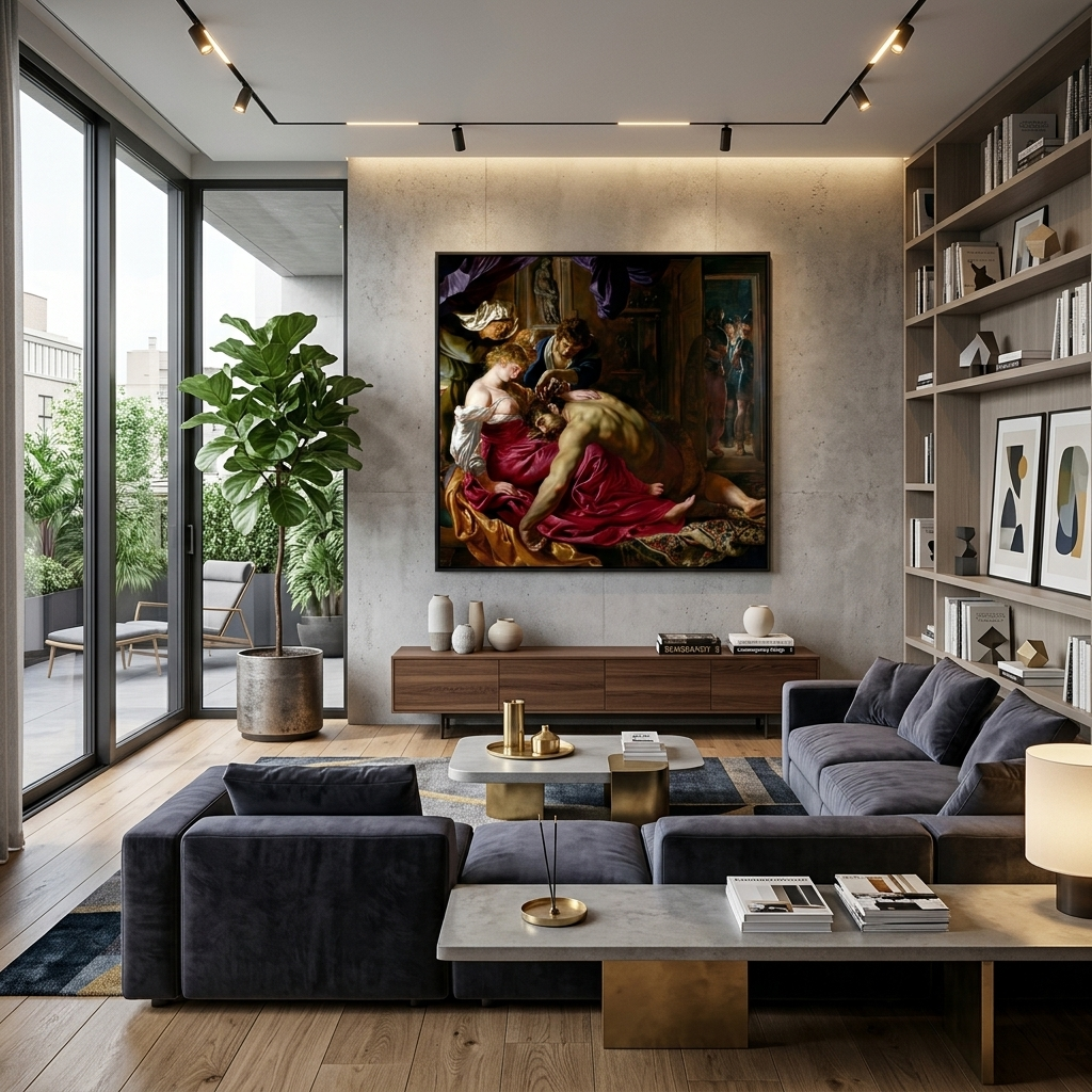 Samson und Dalila Kunstdruck auf Leinwand