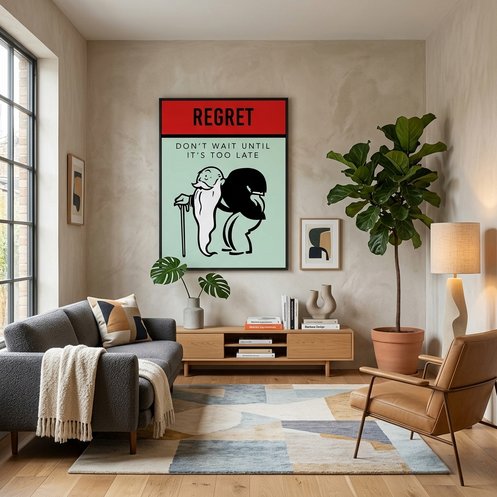 Monopoly Regret Canvas Wall Art Print