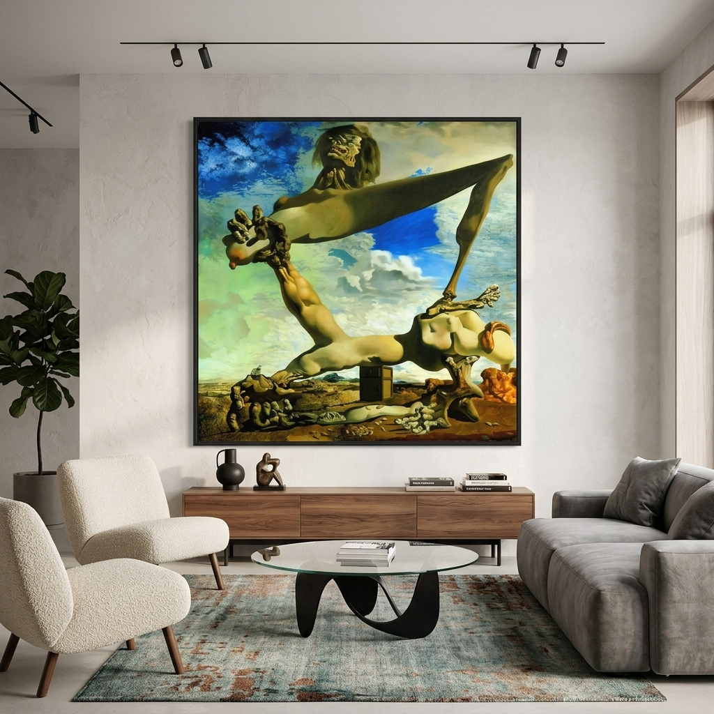 Reproduktion, weiche Konstruktion mit Bohnen, Reproduktion, Kunstdruck auf Leinwand, Wandbild