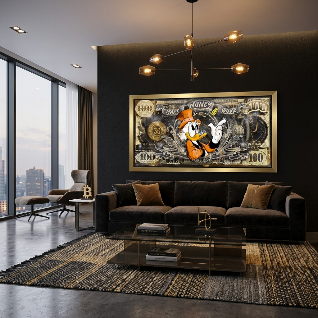 100 $ Pop-Art-Kunstdruck auf Leinwand