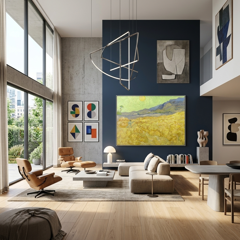 Reproduktion „Das Weizenfeld und der Schnitter“ von Vincent van Gogh, Reproduktion auf Leinwand, Kunstdruck