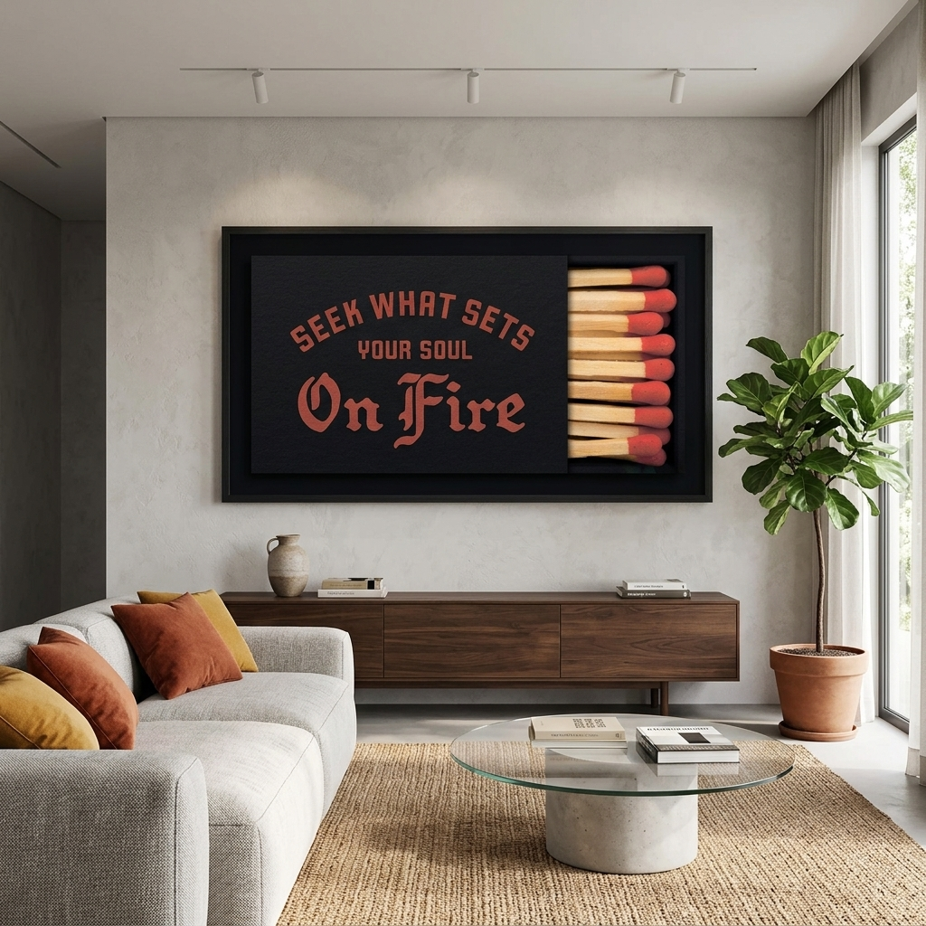Zur Motivation Streichhölzer rot Motivations Leinwand Wand Kunstdruck