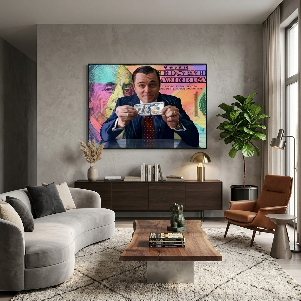 Inspirierender Kunstdruck auf Leinwand „The Wolf of Wall Street“