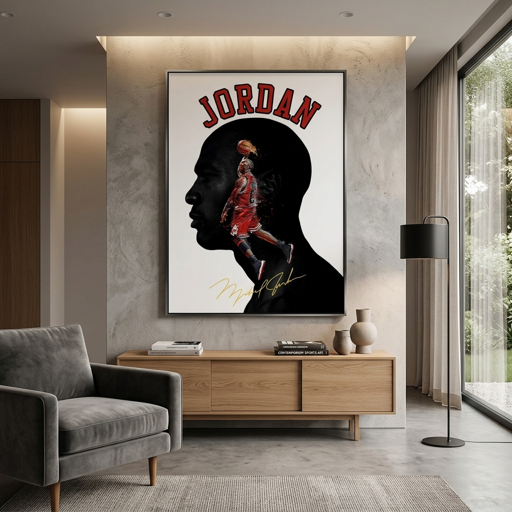 Leinwandbild „Basketballspieler Michael Jordan“