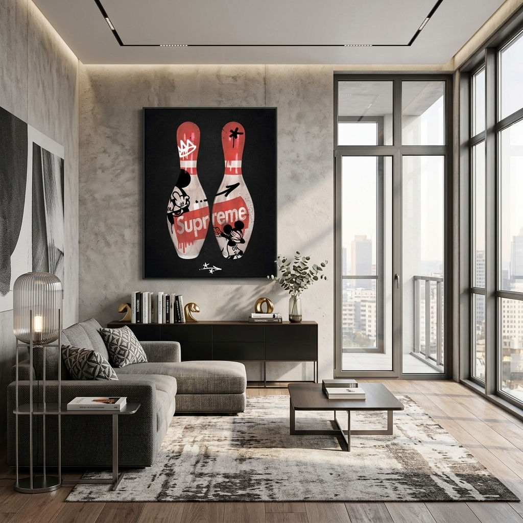 Leinwandbild „Bowling Pin Mickey“