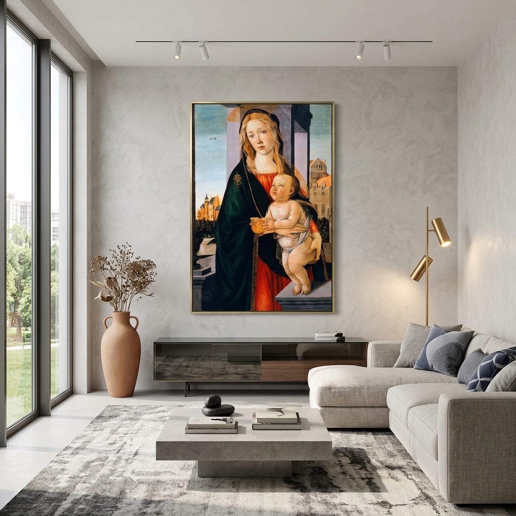 Reproduktion Madonna mit Kind Reproduktion Leinwand Wand Kunstdruck