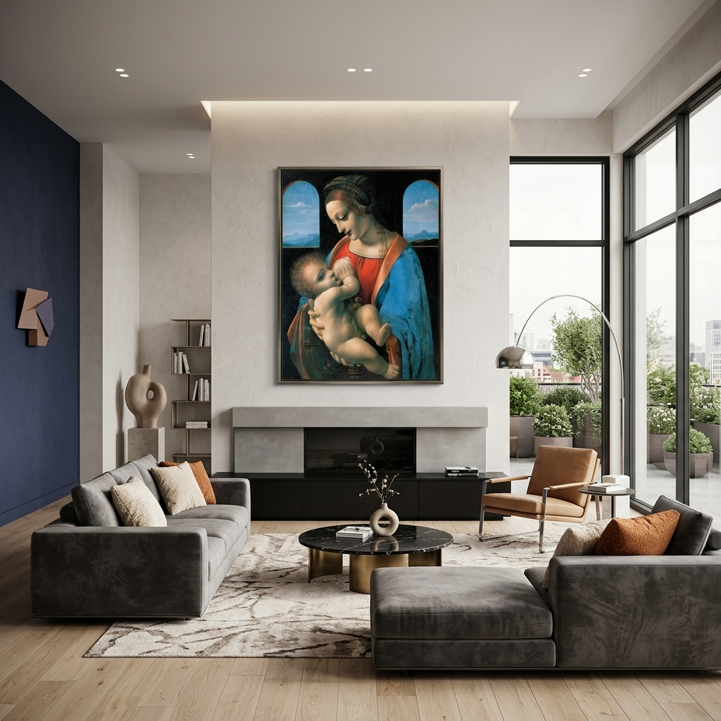 Reproduktion Madonna Litta Reproduktion Leinwand Wand Kunstdruck