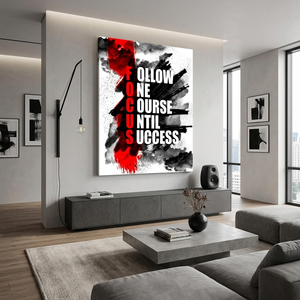 Zur Motivation Fokus Motivierender Leinwand-Kunstdruck