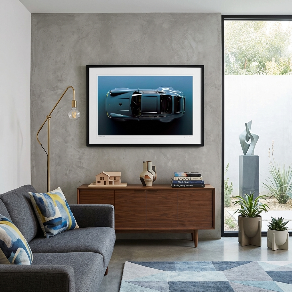 Leinwandbild, Motiv: Porsche 911, Blau