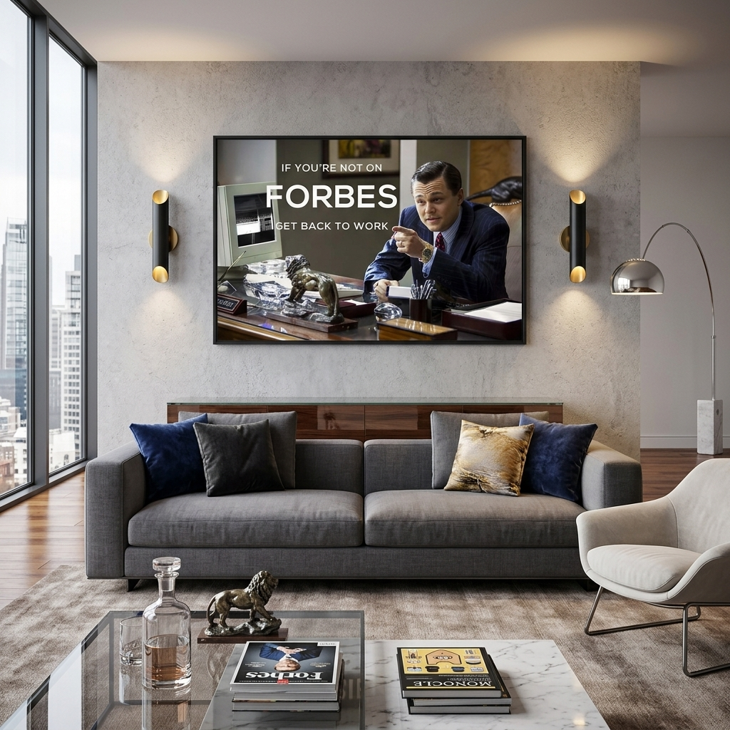 Wolf of Wall Street - Zurück an die Arbeit - Motivierender Leinwand-Kunstdruck