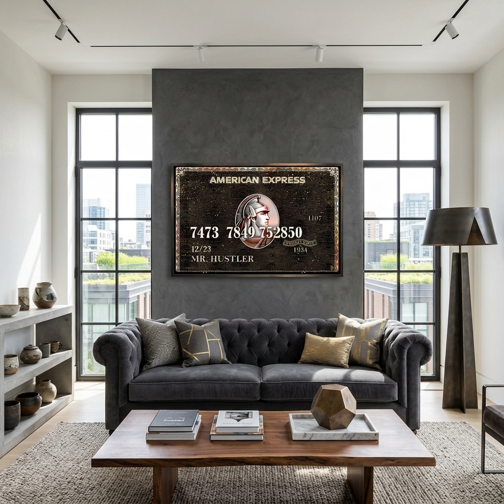 American Express card Inspirational Canvas Wall Art Print