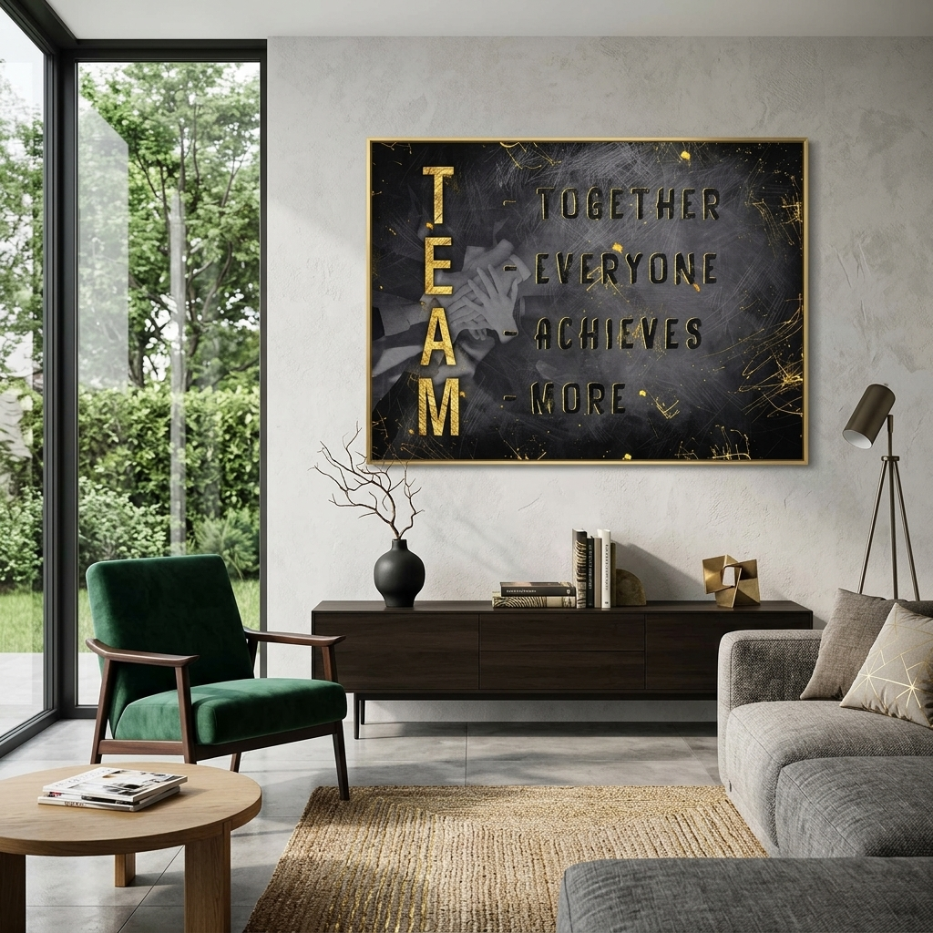 „DON'T STOP KEEP GOING“ – motivierender Kunstdruck auf Leinwand
