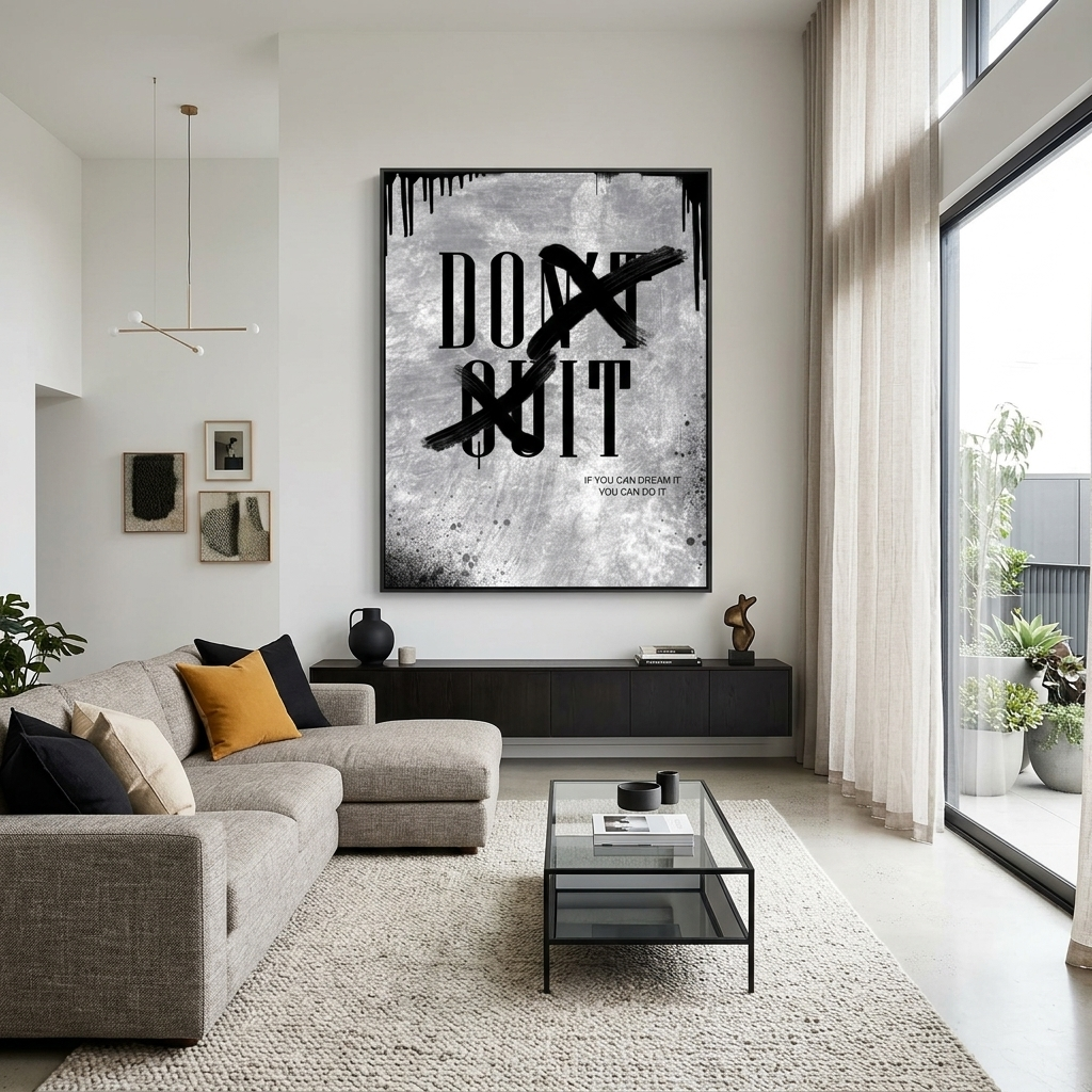 Zur Motivation. Do it – motivierender Kunstdruck auf Leinwand.
