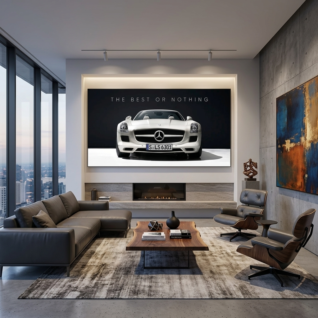 Um zu motivieren: Das Beste oder nichts, Mercedes, motivierender Leinwand-Kunstdruck