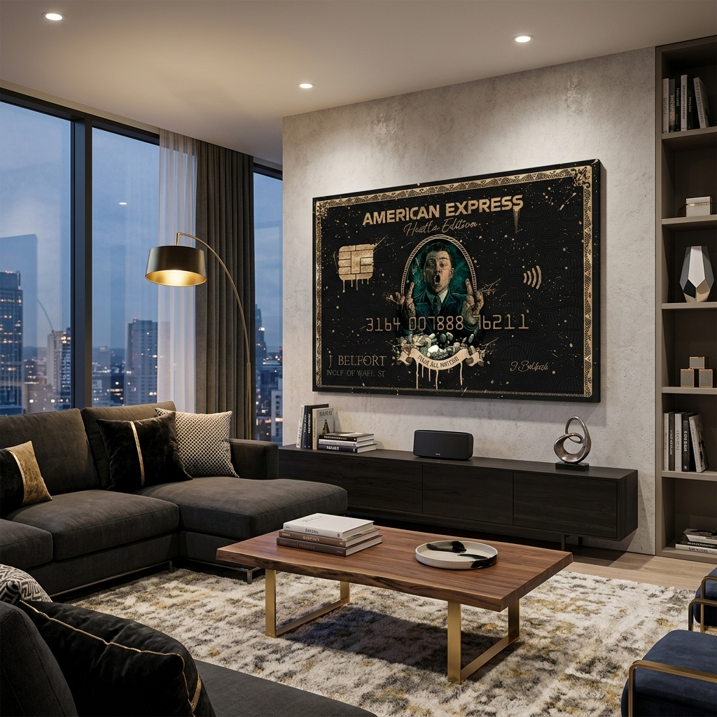 American Express Wolf of Wall Street Motivational Canvas Wall Art Print