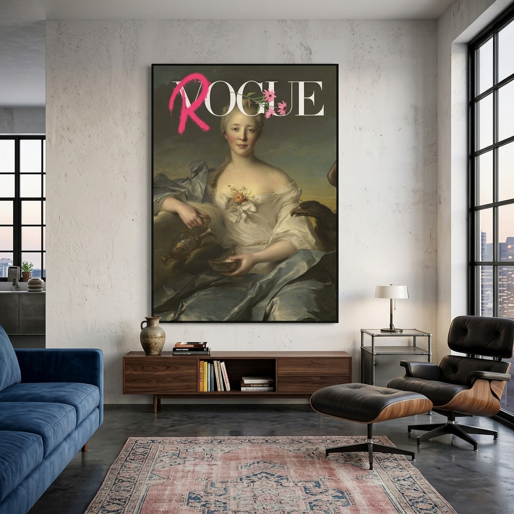 Kunstdruck auf Leinwand, Madame de Pompadour. Rogue