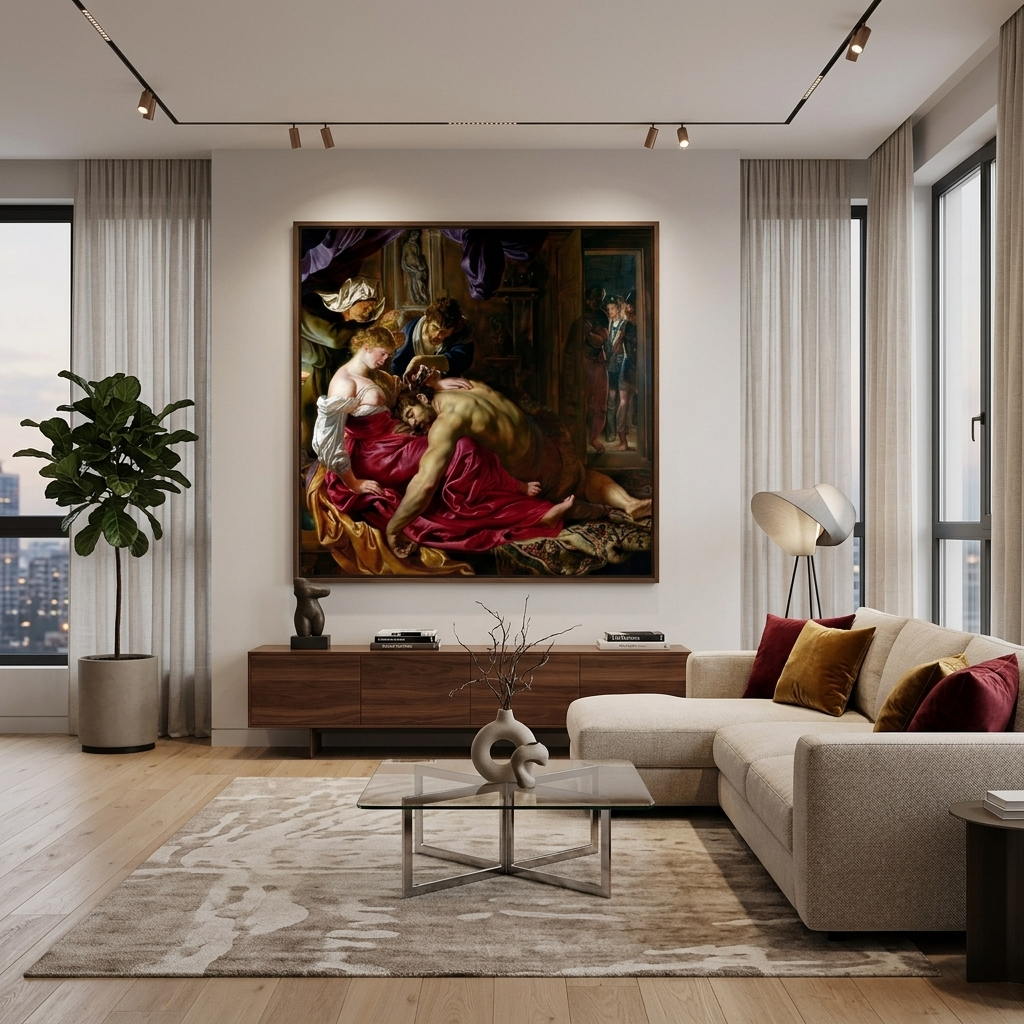 Samson und Dalila Kunstdruck auf Leinwand