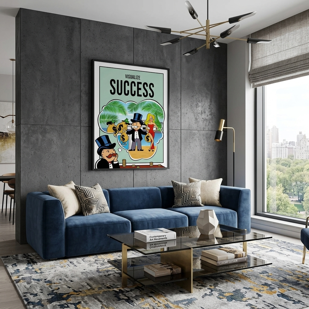 Monopoly Visualize Success Canvas Wall Art Print