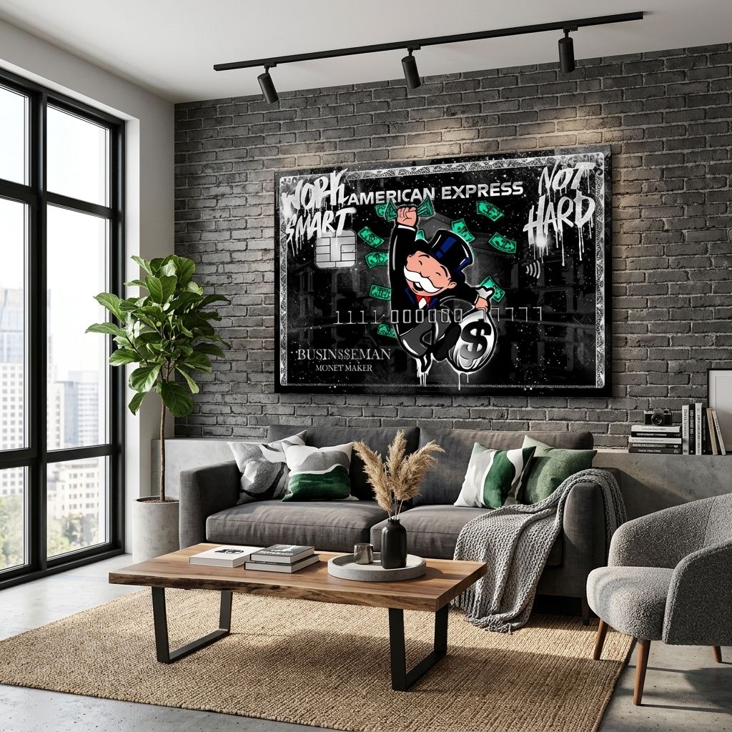 Geldkartenmonopol Inspirierender Leinwand-Kunstdruck