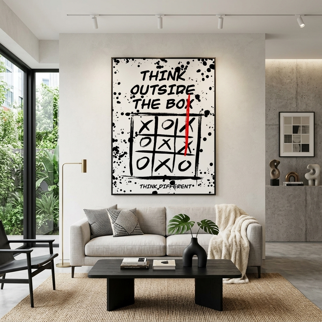 For motivation Think different Motivational Canvas Wall Art Print