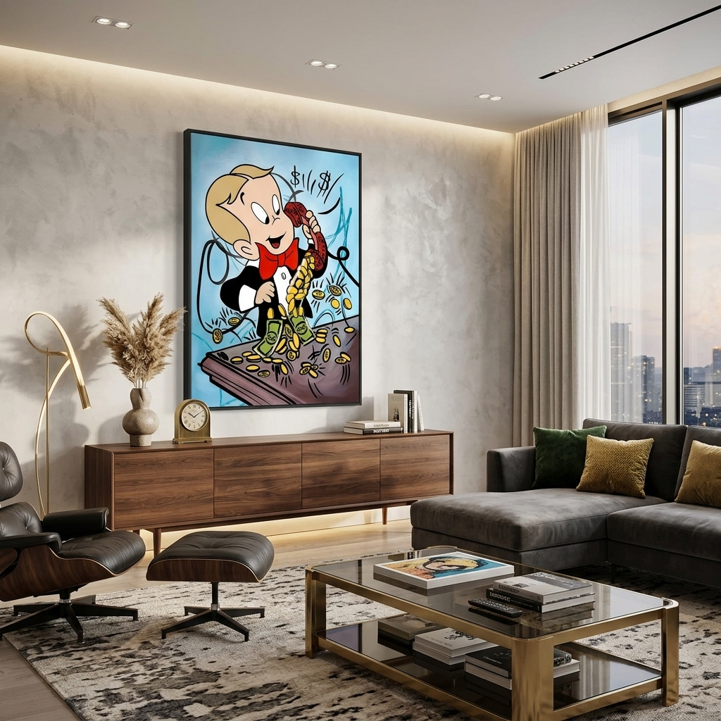 Kunstdruck auf Leinwand mit Motiv „Monopoly Money Calls“