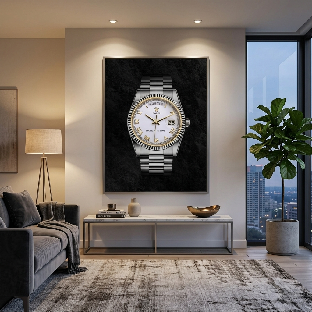 Zur Motivation Rolex Motivierender Kunstdruck auf Leinwand