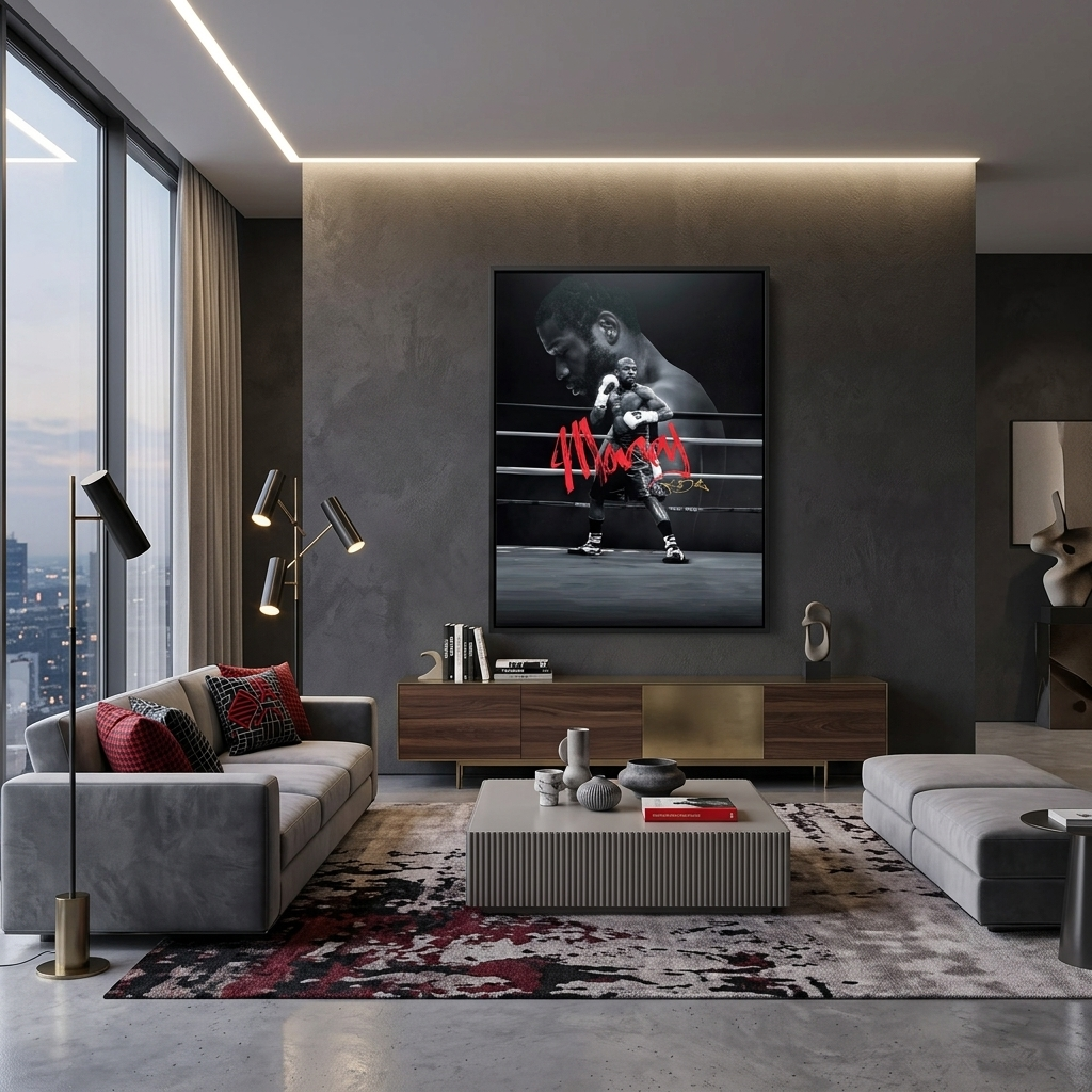Kunstdruck auf Leinwand, Boxer Floyd Mayweather